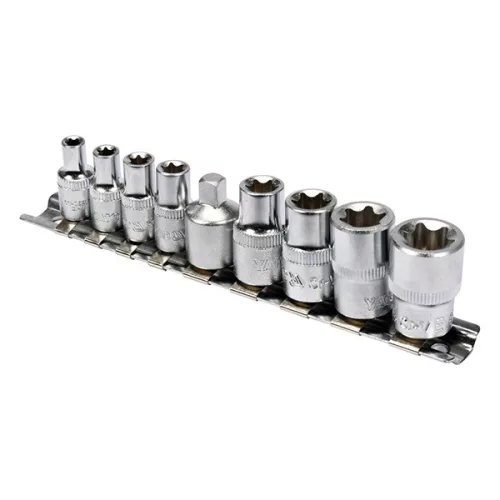 YATO YT-0520 Dugókulcs készlet 9 részes külső Torx 1/4", 3/8" CrV