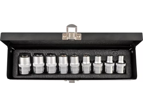 YATO YT-0521 Dugókulcs készlet 9 részes külső Torx 1/2" E10-E24 CrV