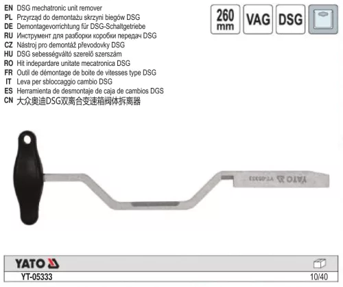 YATO YT-05333 Sebességváltó szerelő kulcs DSG váltóhoz