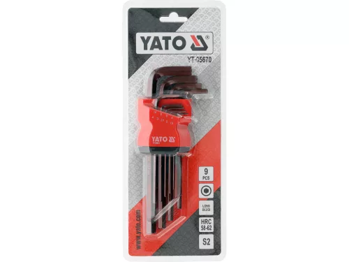 YATO YT-05670 Hosszú imbuszkulcs készlet 1,5mm - 10mm 9 részes