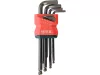 YATO YT-05671 Hosszú gömbfejű imbuszkulcs készlet 1,5mm - 10mm 9 részes