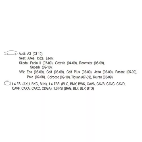 YATO YT-06017 Vezérlés rögzítő készlet 4 részes (benzin) Audi Seat Skoda VW