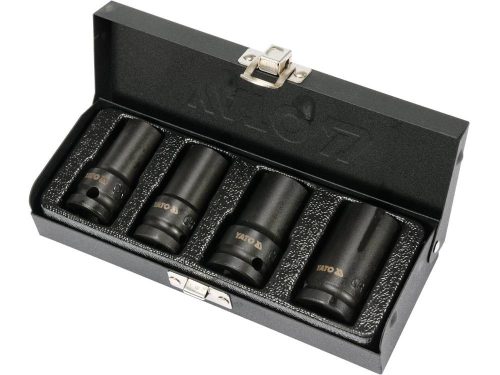 YATO YT-06030 Roncsolt csavar leszedő gépi dugókulcs készlet 4 részes 1/2 Col 17-26 mm CrMo