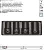 YATO YT-06030 Roncsolt csavar leszedő gépi dugókulcs készlet 4 részes 1/2 Col 17-26 mm CrMo