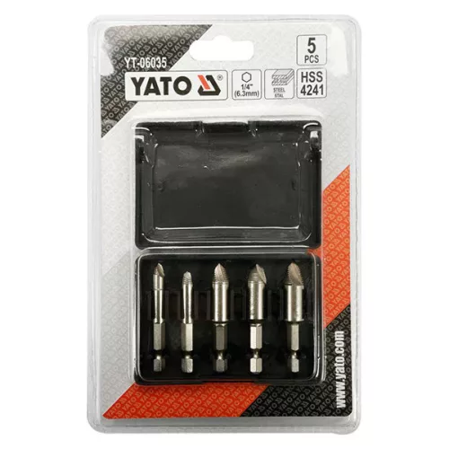 YATO YT-06035 Törtcsavar kiszedő készlet 5 részes bit befogású