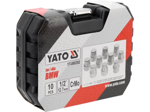 YATO YT-060392 Dugókulcs készlet 10 darabos BMW biztonsági kerékcsavarokhoz