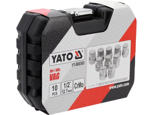 YATO YT-060393 Dugókulcs készlet 10 darabos VAG (VolksWagen Auto Group) biztonsági kerékcsavarokhoz