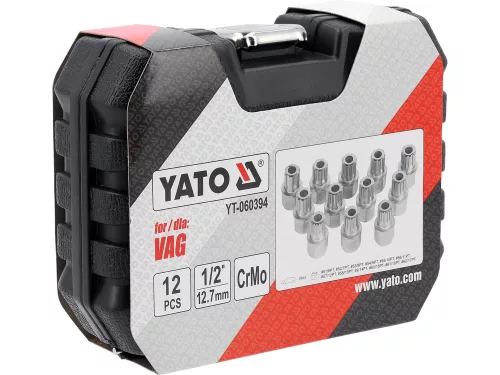 YATO YT-060394 Dugókulcs készlet 12 darabos VAG (VolksWagen Auto Group) biztonsági kerékcsavarokhoz