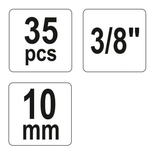 YATO YT-06822 Fékmunkahenger szerelő készlet 3/8" 35 részes
