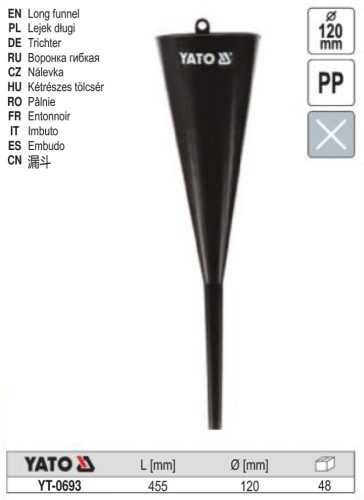 YATO YT-0693 Műanyag tölcsér 120mm