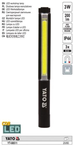 YATO YT-08511 Elemes LED toll lámpa 200 lumen