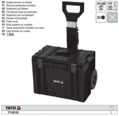YATO YT-09165 Kerekes szerszámosláda 685 x 450 x 380 mm