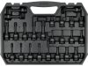 YATO YT-10260 Gépi dugókulcs készlet 64 részes rövid és hosszú dugók, külső és belső torx, SPLine és imbusz, alufelnihez dugó fejekkel 1/2 col