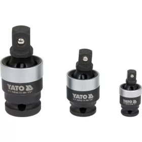   YATO YT-10642 Gépi csuklós csatlakozó készlet 3 részes 1/4" 3/8" 1/2" CrMo