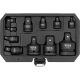 YATO YT-10646 Gépi dugókulcs adapter készlet 11 részes