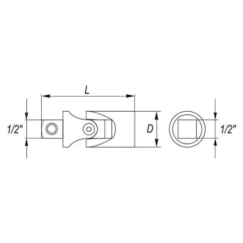 YATO YT-1252 Univerzális csuklós csatlakozó 1/2" 12,5 mm