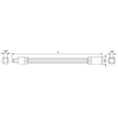 YATO YT-1400 Flexibilis behajtószár 1/4" x 1/4" 150 mm