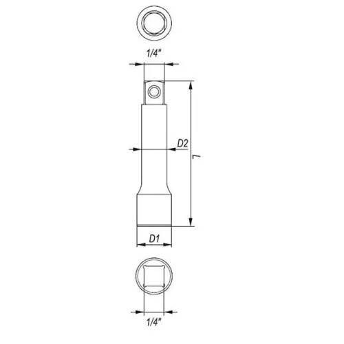 YATO YT-1432 Toldószár 1/4" 152,4 mm DIN3121 CrV
