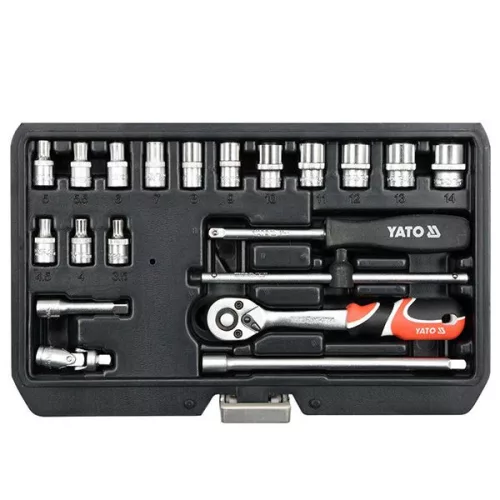 YATO YT-14491 Dugókulcs készlet 20 részes 1/4" 3,5-14 mm CrV