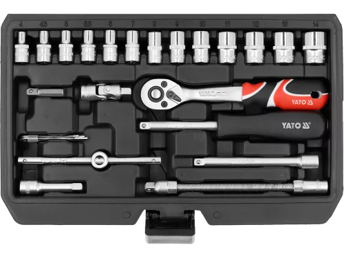 YATO YT-14502 Dugókulcs és bitkészlet 1/4 col 68 részes