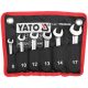 YATO YT-16977 Rövid racsnis csuklós csillag - villáskulcs készlet 6 részes 8-17mm-ig