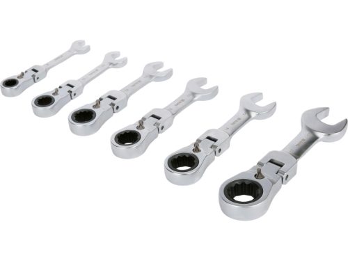 YATO YT-16977 Rövid racsnis csuklós csillag - villáskulcs készlet 6 részes 8-17mm-ig