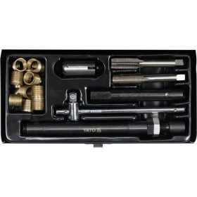   YATO YT-17581 Gyujtógyertya menetjavító és tisztító készlet 25 részes M14 3/8" HSS