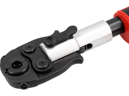 YATO YT-21734 Akkumulátoros PEX préselőszerszám U/TH 16–32 mm, krimpelőerő 32kN, 18 V (akku és töltő nélkül)