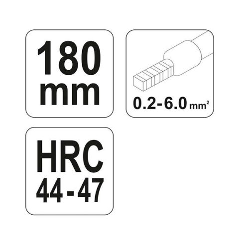 YATO YT-2240 Krimpelő fogó 180 mm/0,2-0,6 mm