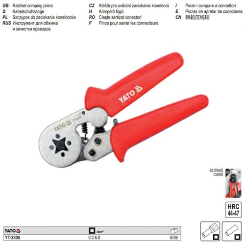 YATO YT-2305 Krimpelő fogó 180 mm