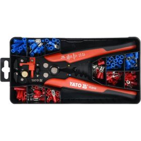   YATO YT-23133 Krimpelő fogó 205 mm és 190 részes kábelsaru készlet
