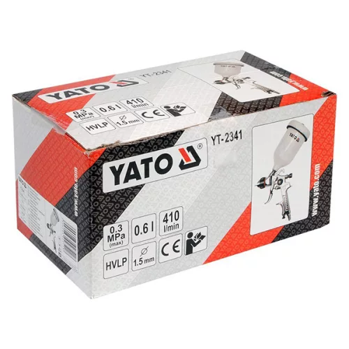 YATO YT-2341 Felsőtartályos festékszórópisztoly 600 ml HVLP