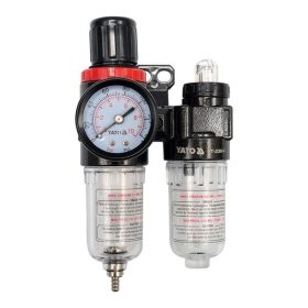   YATO YT-2384 Pneumatikus levegő szűrő nyomásszabályzóval kenőtartállyal 1/4" 25 cm3