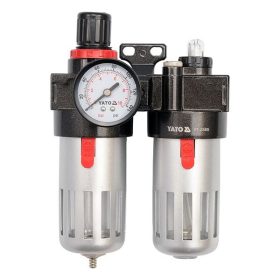   YATO YT-2385 Pneumatikus levegő szűrő nyomásszabályzóval kenőtartállyal 1/4" 90 cm3