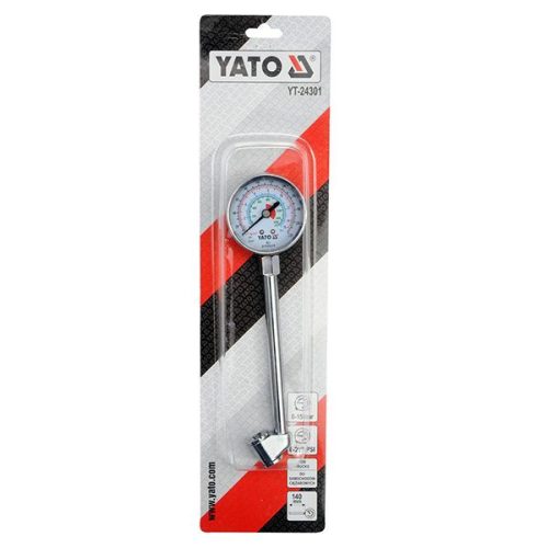 YATO YT-24301 Keréknyomásmérő tehergépkocsikhoz 0-15 bar