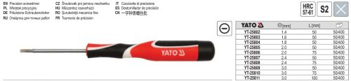 YATO YT-25804 Precíziós csavarhúzó lapos 1,8 x 50 mm