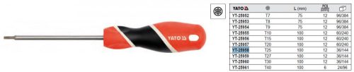 YATO YT-25958 Csavarhúzó T25 x 100 mm mágneses