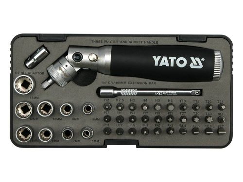 YATO YT-2806 Racsnis bithegy és dugókulcs készlet 42 részes 1/4" CrV