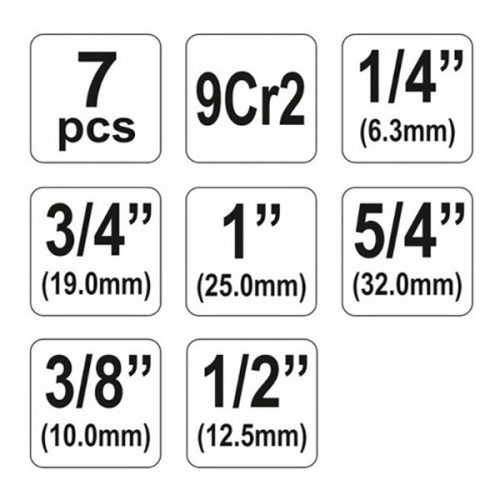 YATO YT-2900 Csőmenetmetsző készlet 7 részes (1/4 - 5/4")