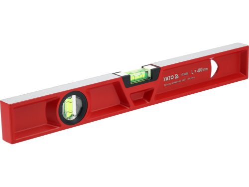 YATO YT-30090 Alumíniumöntvény vízmérték 400mm 2 libellával mágneses