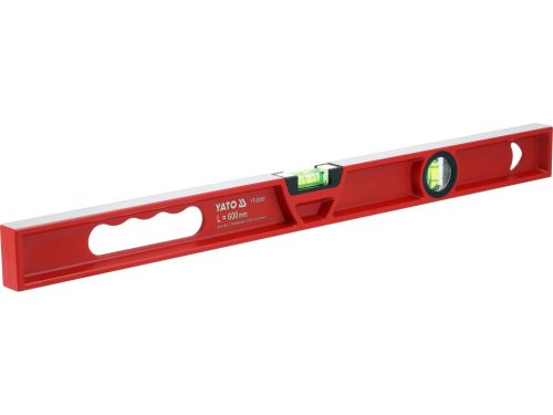 YATO YT-30091 Alumíniumöntvény vízmérték 600mm 2 libellával 1 fogantyúval
