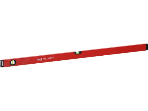 YATO YT-30104 Alumínium vízmérték 1200mm 2 libellás bordázott szerkezetű merev profillal