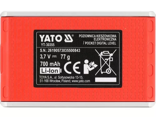 YATO YT-30355 Mágneses digitális vízmérték