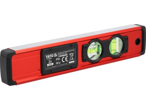 YATO YT-30396 Alumíniumöntvény elektronikus vízmérték 268mm 2 libellával digitális kijelzővel szögmérés funkcióval