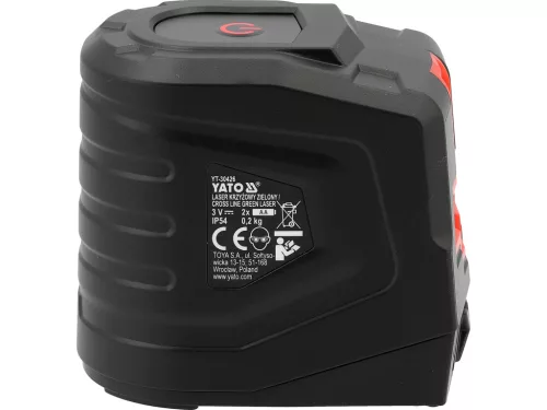 YATO YT-30426 Keresztvonalas Zöld Szintezőlézer max 25m +-1,5mm/5m