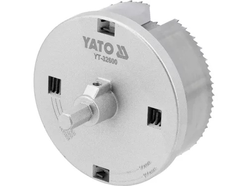 YATO YT-32600 Lyukfűrész fához központosító fúróval és felfogó tárcsával 68 - 100 mm 5 részes