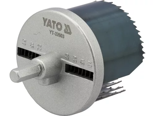 YATO YT-32603 Lyukfűrész fához központosító fúróval és felfogó tárcsával 26 - 64 mm 7 részes