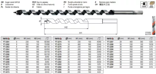 YATO YT-3268 Auger fafúró 13 x 230 mm Hex