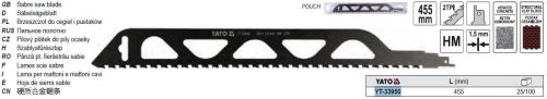 YATO YT-33950 Szablyafűrészlap téglához 455 mm
