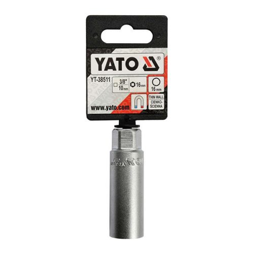 YATO YT-38511 Vékonyfalú gyertyakulcs 3/8" 16 mm